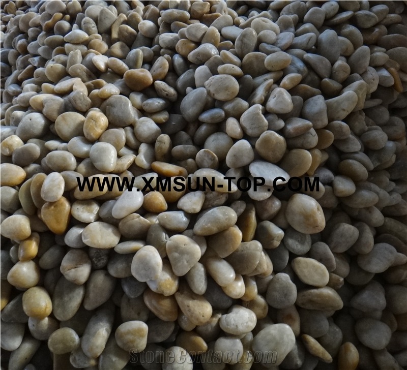 Ordinary Polished Yellow River Stone&Pebbles /Light Yellow Pebbles/Round Pebbles/Pebble for Landscaping Decoration/Wall Cladding Pebble/Flooring Paving Pebble