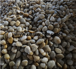 Ordinary Polished Yellow River Stone&Pebbles /Light Yellow Pebbles/Round Pebbles/Pebble for Landscaping Decoration/Wall Cladding Pebble/Flooring Paving Pebble