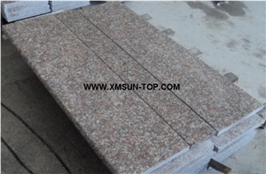 Polished G687 Granite Steps/Peach Red Granite Stair/Peach Blossom Red Granite Stair Riser&Stair Treads/Peach Purse Granite Steps &Staircase/Taohua Red Granite Stair Slab/Tao Ha Hong Granite Steps