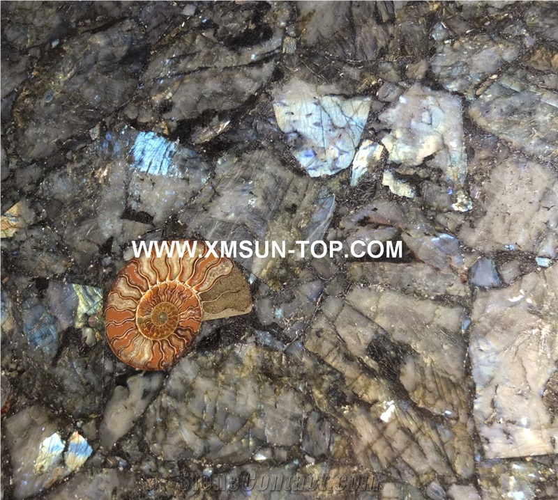 Polished Labradorit Semiprecious Stone with Gold Line Slab/Semi-Precious Stone( White Backlit)/Green Semi Precious Stone Slab for Wall Cladding&Flooring/Semi-Precious Stone Panel/Interior Decoration