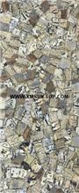 Polished Yellow Fossil Semiprecious Stone Slabs/Luxury Yellow Semi-Precious Stone Slab&Tile&Customized/Semi Precious Stone Slab for Wall Cladding&Flooring/Semi-Precious Stone Panel/Interior Decoration