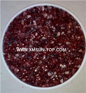 Red Pebbles& Gravels with Glue/Ruby Red Polished Pebbles/Pebble River Stone/Gravels-Small Size for Decoration in Landscaping, Garden, Walkway