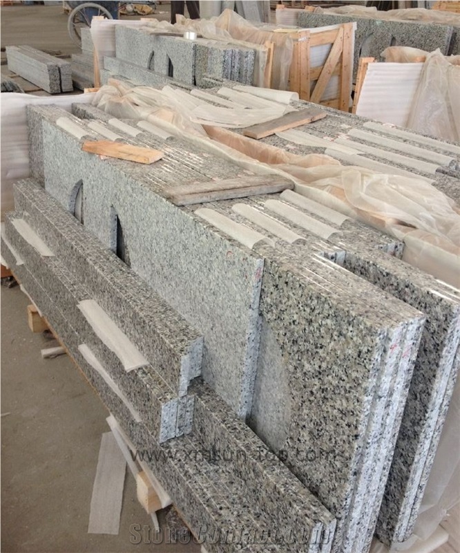 Swan White Granite Kitchen Counter Top/Sky Grey Granite Bench Top/Granite Worktops/Granite Bar Top/ Granite Kitchen Top/Stone Kitchen Desk Top