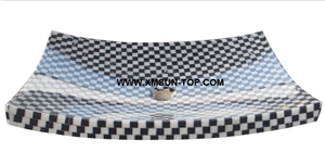 White and Black Mosaic Bathroom Sinks&Basin(600x400x120mm)/Rectangle Mosaic Kitchen Sinks&Basins/European Style Mosaic Basins&Sinks/Wash Basins/Interior Decorative/Customized Mosaic Basin&Sinks
