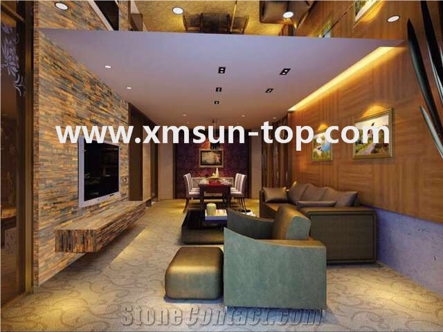 Yellow Tiger Eye Semiprecious Stone Tv Setting Wall/Semi Precious Stone Walling/Interior Decoration/Semi Precious Stone Panels/Semi-Precious Stone Wall Cladding/Semi Precious Stone Wall Covering