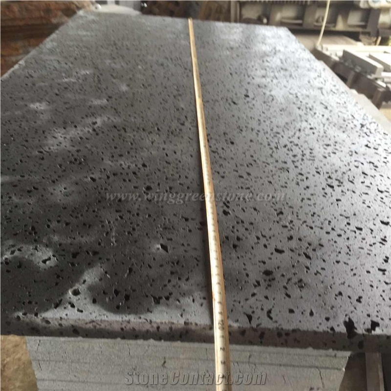 Lava Stone Tile Pavement,Big Hole Lava Stone Sawn Cut Tile, Lava Stone Slab, Lava Stone Tile for Garden Pavement Volcanic Rock Pavement, Winggreen