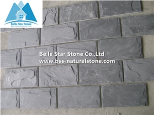 Black Split Face Slate Mushroom Stone,Natural Mushroom Wall Cladding,Charcoal Grey Slate Mushroom Wall Stone,Mushroom Landscaping Stone,Mushroom Pillar Stone