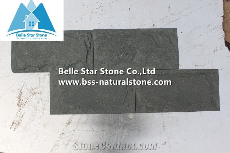 Black Split Face Slate Mushroom Stone,Natural Mushroom Wall Cladding,Charcoal Grey Slate Mushroom Wall Stone,Mushroom Landscaping Stone,Mushroom Pillar Stone