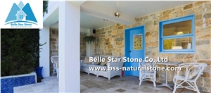 China Yellow Slate Fieldstone,Castle Rock Loose Stone,Slate Stone Cladding,Loose Ledgestone,Yellow Field Stone Veneer
