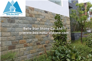 Chinese Multicolour Riven Slate Mushroom Stone,Rusty Slate Mushroom Wall Cladding,Copper Rust Slate Landscaping Stone,Autumn Rose Stone Wall Tile,Sunset Slate Stone Wall,Multicolor Pillar Mushroom