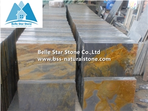 Chinese Multicolour Riven Slate Tiles,Copper Rust Split Face Slate Pavers,Multicolor Slate Patio Stones,Natural Paving Stone,Rusty Slate Wall Tiles,Slate Pavers,Multicolor Slate Floor,Walkway Pavers