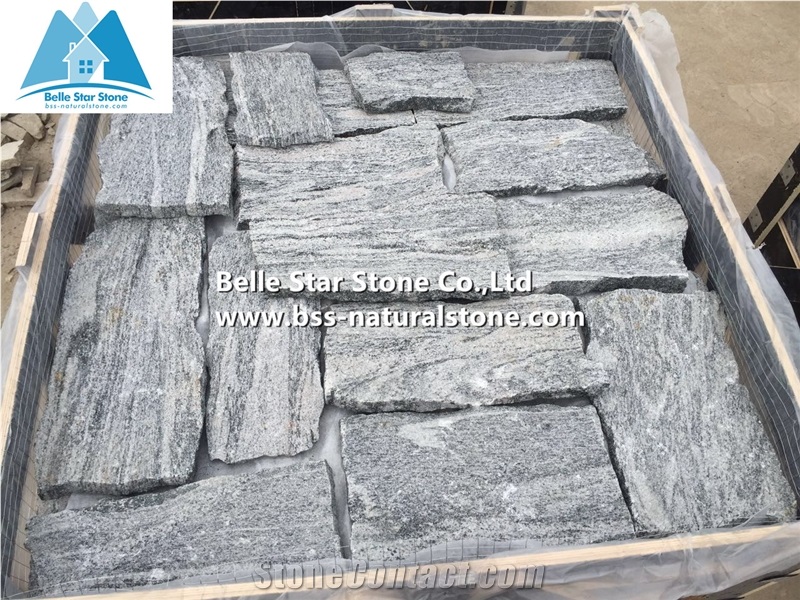 Clouds Granite Field Stone,Grey Granite Loose Ledger Stone,Granite Wall Cladding,Grey Field Stone Veneer,Granite Landscaping Wall Stone