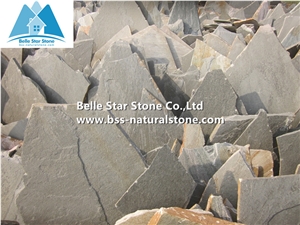 Grey Split Face Slate Random Flagstone,Grey Flagstone Pavers,Natural Flagstone Flooring,Riven Slate Pavers for Patio,Crazy Stone,Irregular Flagstone,Grey Flagstone Wall Cladding