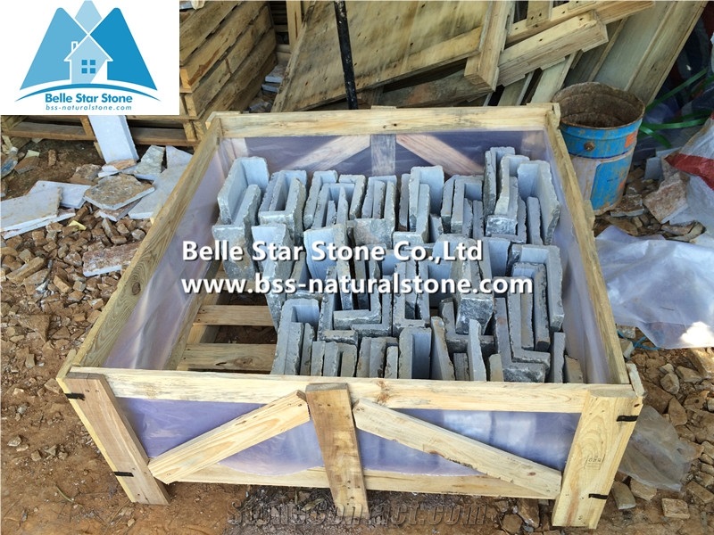 Yellow Slate Field Stone,Yellow Thin Ledgestone,Slate Exterior Loose Stone Veneer,Natural Stacked Stone,Field Ledger Stone for Wall