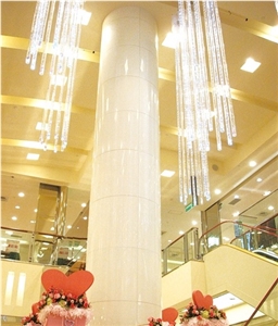Anti-Bending White Nano Crystalline Stone Column