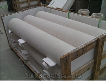 Anti-Bending White Nano Crystalline Stone Column