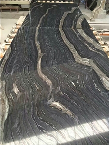 Black Forest Book Matched Slabs, China Grey Granite Black Forest Book Matched Slabs, China Grey Granite
