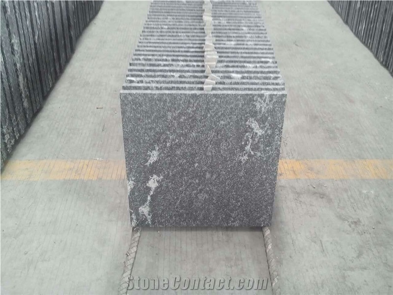 Snow Black Granite Snow Grey Granite Slabs & Tiles