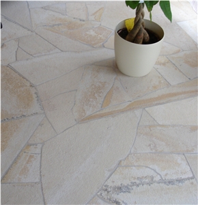 Solnhofen Flagstone Natural Stone - Quarry Rough, Solnhofen Stone Beige Limestone Flagstone