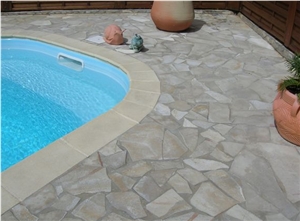 Solnhofen Flagstone Natural Stone - Quarry Rough, Solnhofen Stone Beige Limestone Flagstone