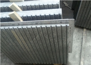 China Black Basalt Flamed Grooved Tiles