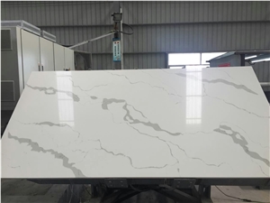 Manmade Stone,White Artificial Marble Slabs,Calacata Artificial Marble Slabs,Carrara White Quartz, Artificial Stone