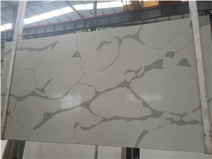 Manmade Stone,White Artificial Marble Slabs,Calacata Artificial Marble Slabs,Carrara White Quartz, Artificial Stone