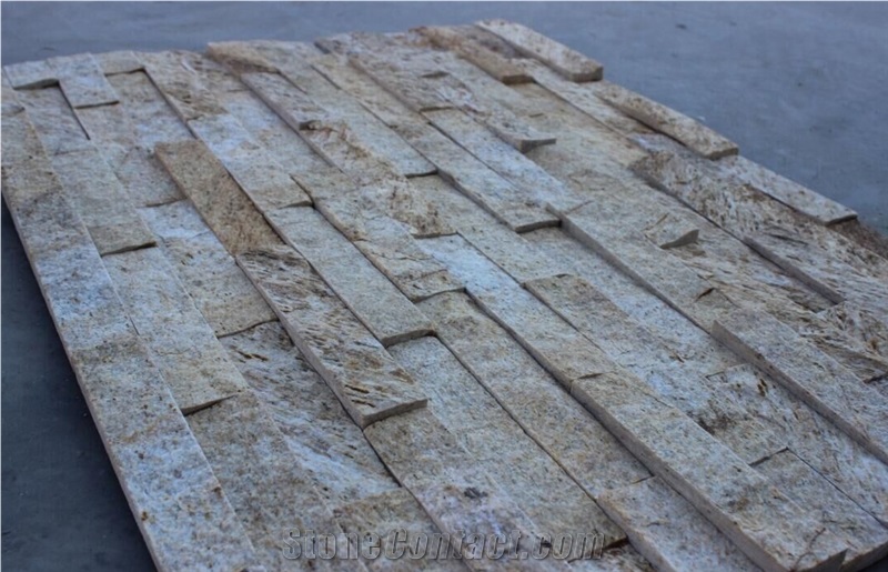 Wall Cladding,Ledge Stone,Stone Wall Panel,Quartzite Culture Stone,Beige Stone Wall Panel