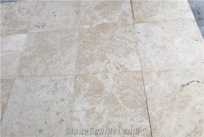 Commercial Light Classic Travertine Honed Filled Cross Cut Slabs & Tiles, Turkey Beige Travertine