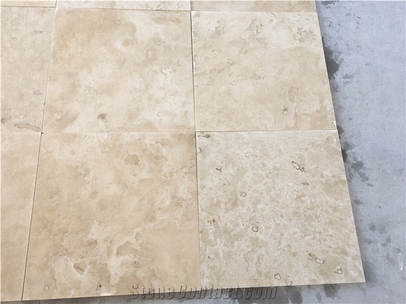 Commercial Light Classic Travertine Honed Filled Cross Cut Slabs & Tiles, Turkey Beige Travertine