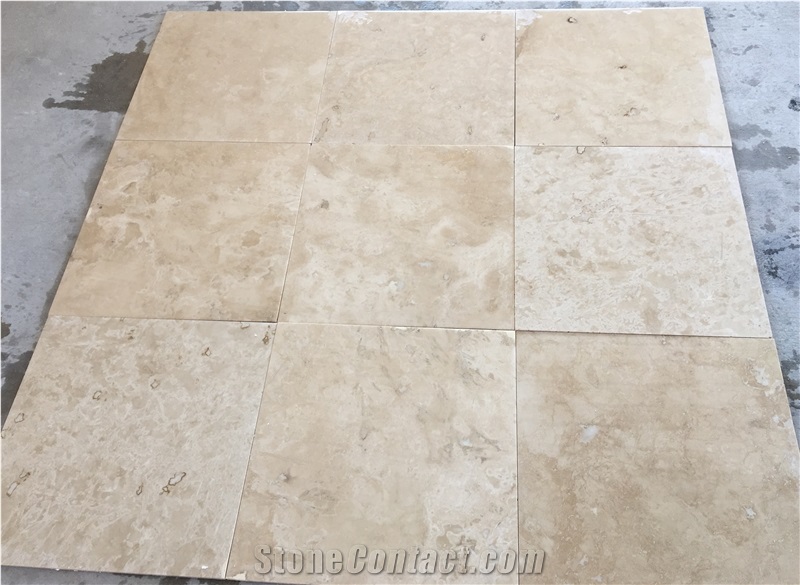 Commercial Light Classic Travertine Honed Filled Cross Cut Slabs & Tiles, Turkey Beige Travertine