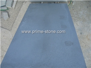 Basalt with Holes, Maping, Bule Stone, Zhangpu Black-Dark with Cats Paws and Pin Holes, Catspaw Basalt, China Dark Basalt, Basalt Slabs, Tiles, Pavers, Steppingstone, Cut-To-Size