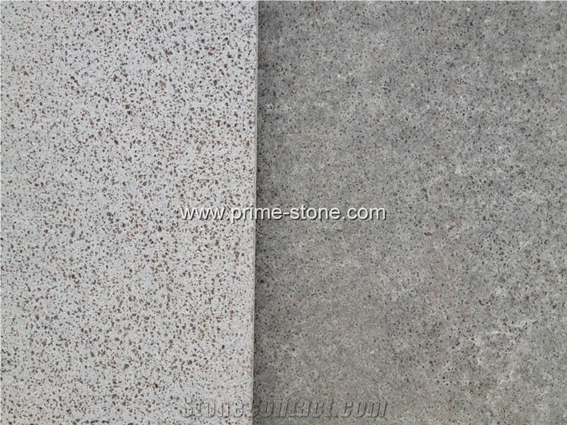 Basalt with Holes, Maping, Bule Stone, Zhangpu Black-Dark with Cats Paws and Pin Holes, Catspaw Basalt, China Dark Basalt, Basalt Slabs, Tiles, Pavers, Steppingstone, Cut-To-Size