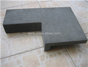 Basalt with Holes, Maping, Bule Stone, Zhangpu Black-Dark with Cats Paws and Pin Holes, Catspaw Basalt, China Dark Basalt, Basalt Slabs, Tiles, Pavers, Steppingstone, Cut-To-Size