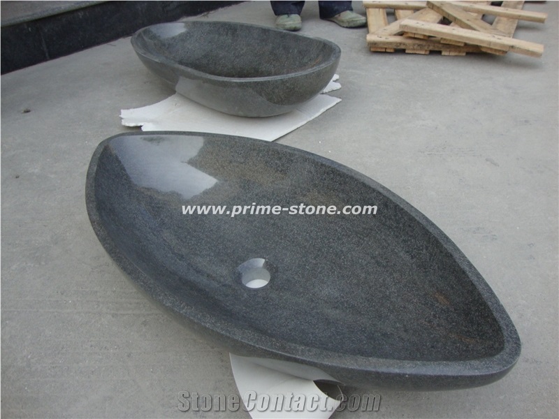 Granite Basin, Bathroom Basin, Dark Grey Basin, China Granite Basin, Oval Basin