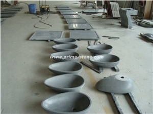 Granite Basin, Bathroom Basin, Dark Grey Basin, China Granite Basin, Oval Basin
