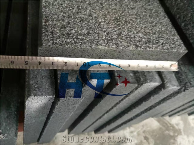Building Stones Stairs & Steps, G654 Granite Stair Riser, China Impala Black Granite Stairs