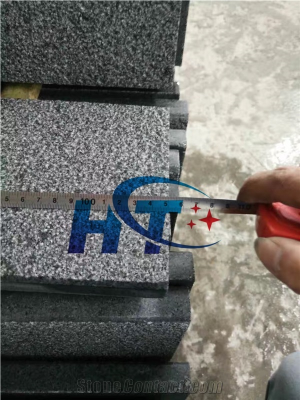 Building Stones Stairs & Steps, G654 Granite Stair Riser, China Impala Black Granite Stairs