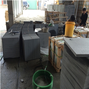 G654 Granite, China Impala Black, Dark Grey Flamed Granite G654 Floor Tiles