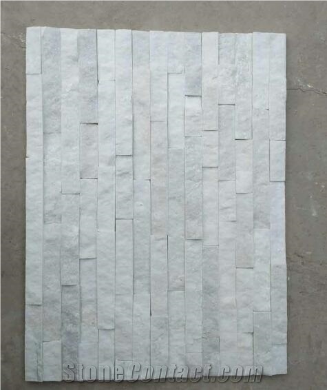 Natural White Quartzite Cultured Stone, Crystal White Quartzite Wall Cladding