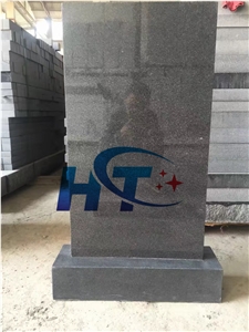 Polished G654 Granite Tombstone & Monument,China Black Granite Gravestone & Headstone Sesame Black China Impala Padang Black Pingnan Zhima Hei China Nero New Impala Dark Grey