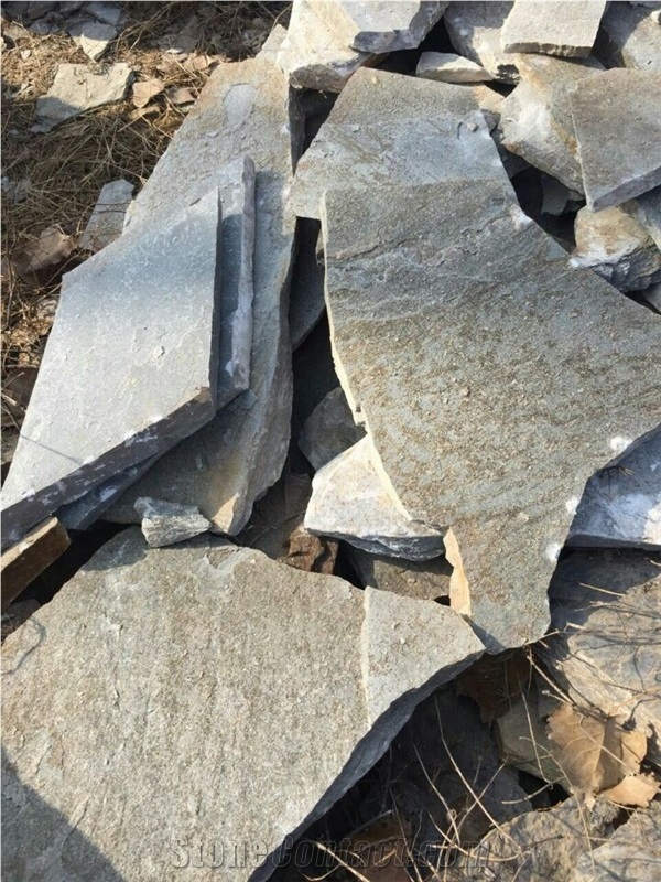 China Grey Slate Flagstone , Natural Slate Flagstone