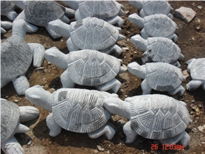 G341 Grey Granite Small Stone Animals for Decoration, Stone Animals in Garden and Landscaping
