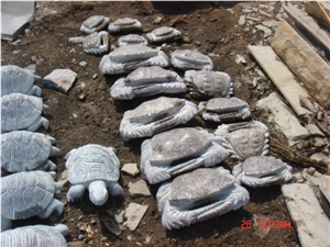 G341 Grey Granite Small Stone Animals for Decoration, Stone Animals in Garden and Landscaping