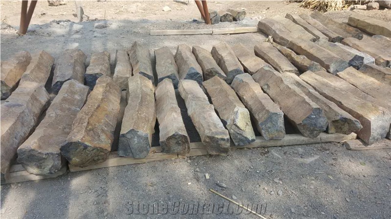 Natural Basalt Column ,Black Granite Natural Finish Column Palisade