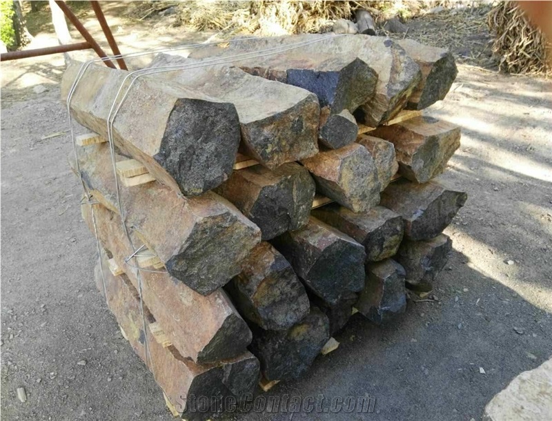 Natural Basalt Column ,Black Granite Natural Finish Column Palisade