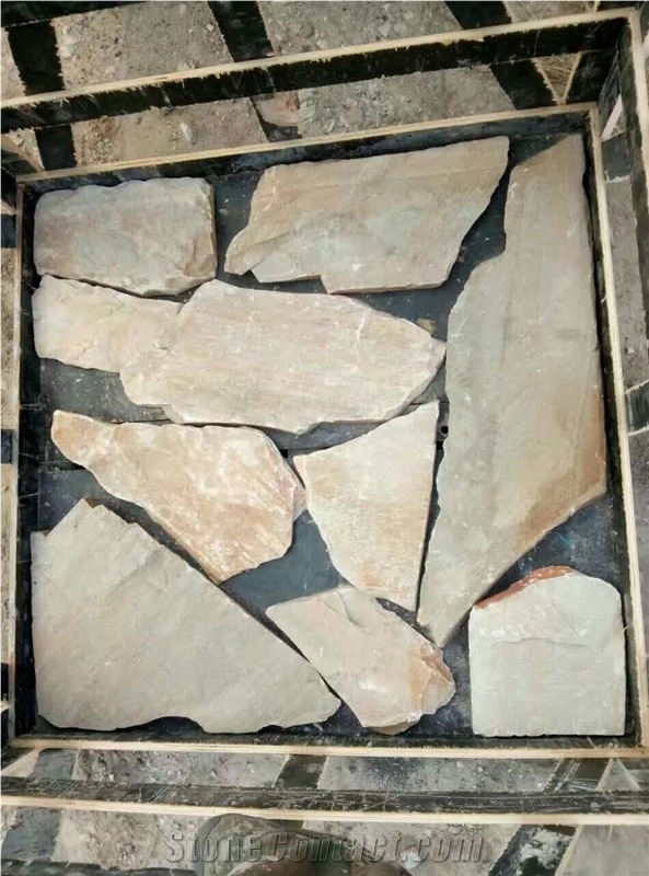 Yellow Slate Flagstone in Paving