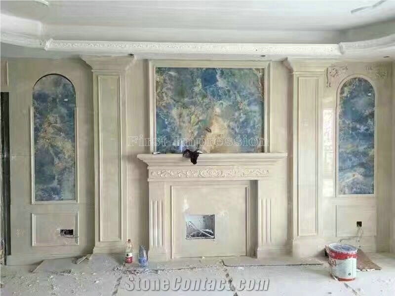 Blue Onyx Slabs & Tiles/Blue Onyx Polished Slabs for Wall and Floor Covering Tiles/Pure Blue Onyx Cut to Size/Onyx Tv Wall/Luxury Blue Onyx Big Slabs