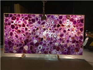 Cheapest Blue Agate Semiprecious Stone Big Slabs & Tiles/Customized & Wall/Floor Covering Tiles/Lilac Semi Precious Stone Panels/Blue Stone Flooring/Luxury Interior Decoration