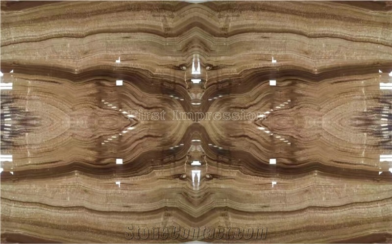 Dark Yellow Wood Grain Onyx Slabs & Tiles/China Yellow Onyx Slabs for Tv & Sofa Wall/High Quality & Best Price Wooden Onyx Big Slabs/Luxury Brown Onyx/Hot Sale Onyx Slab